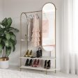 Anastasia Clothing and Shoe Storage with Vertical Mirror Online Sale