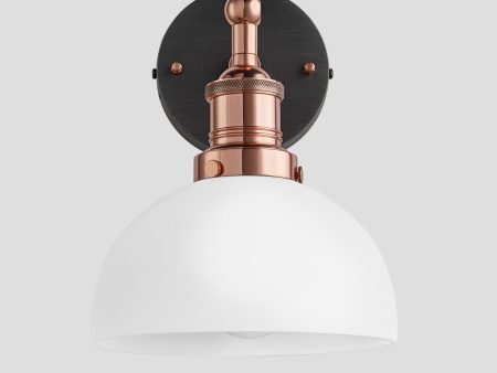 Brooklyn Opal Glass Dome Wall Light - 8 Inch Online Sale