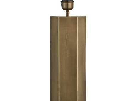 Pillar Geometric Hex Table Lamp - Brass - Base Only Fashion