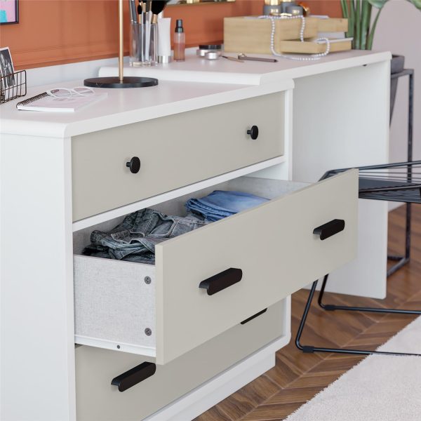 Valencia 3 Drawer Dresser and Desk Combo Discount