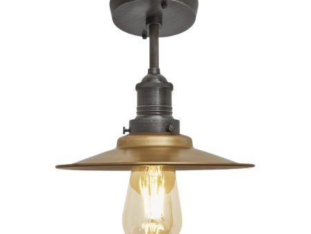 Brooklyn Flat Flush Mount - 8 Inch - Brass Discount