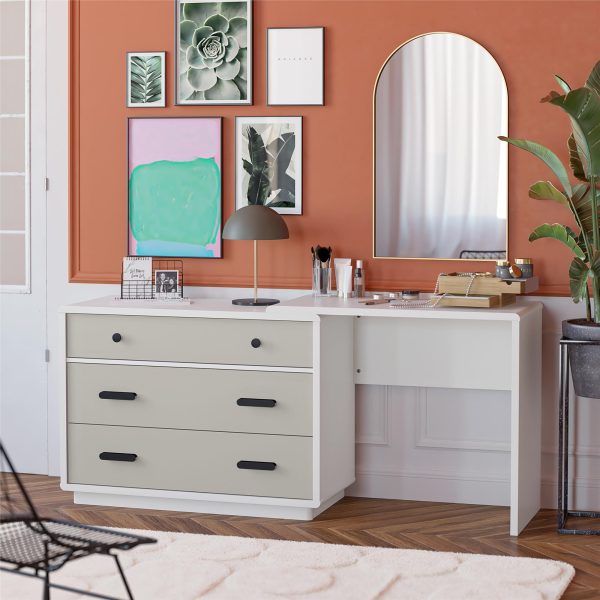 Valencia 3 Drawer Dresser and Desk Combo Discount