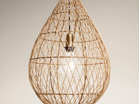 Coastal Rattan Ceiling Pendant Light - 16 inch - Drop - Natural Online Sale