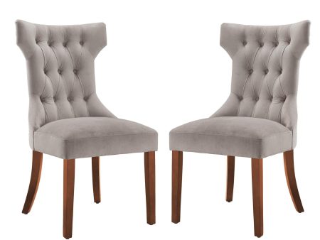 Clairborne Tufted Hourglass Dining Chair, Set of 2 For Discount