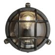 8 Inch Black Bulkhead Outdoor & Bathroom Round Wall Light with Versatile Side & Rear Wiring Options Supply