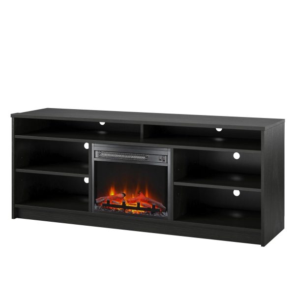 Hendrix 65 Inch TV Stand with Electric Fireplace Insert and 6 Shelves Cheap