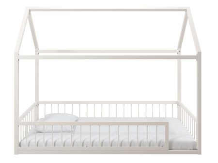 Skyler Metal House Bed with Rail Online now