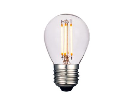 LED Edison Dimmable Bulb - 4W E27 Golf Ball G45 - Clear on Sale