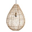 Coastal Rattan Ceiling Pendant Light - 16 inch - Drop - Natural Online Sale