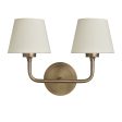 Albany Double Wall Light - Natural Cotton Shades For Discount