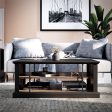 Hoffman Two-Toned Rustic Coffee Table with 2 Shelves Hot on Sale