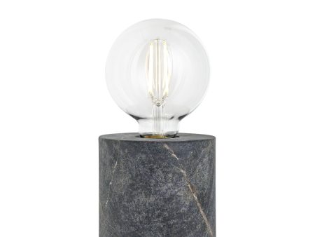 Marble Edison Cylinder Table Lamp - Green - Base Only For Sale