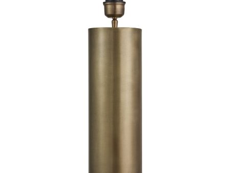 Pillar Geometric Cylinder Table Lamp - Brass - Base Only For Cheap