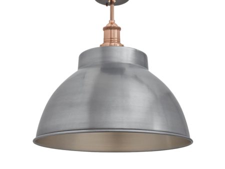 Brooklyn Dome Flush Mount - 13 Inch - Light Pewter For Discount