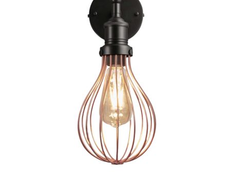 Brooklyn Balloon Cage Wall Light - 6 Inch - Copper Hot on Sale