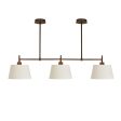 Henley Triple Bar Pendant Light - Natural Cotton Shades For Discount