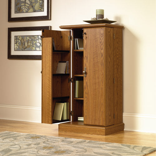 Sauder Carolina Oak Multimedia Storage Cabinet - Orchard Hills Online Sale