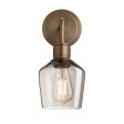 Albany Smoked Glass Schoolhouse Single Wall Light - 5.5 Inch - Mocha on Sale