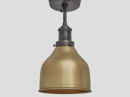 Brooklyn Cone Flush Mount - 7 Inch - Brass Online now