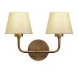 Albany Double Wall Light - Natural Cotton Shades For Discount