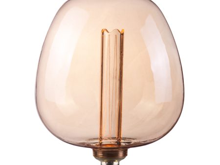 LED Filament Large Dimmable Bulb - 4W E27 S190 - Amber For Sale