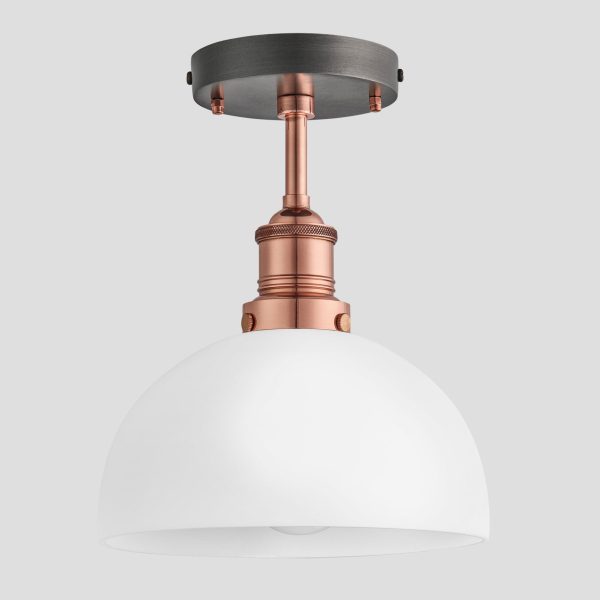 Brooklyn Opal Glass Dome Flush Mount Light - 8 Inch Sale