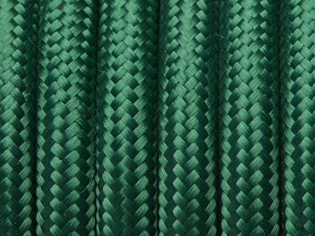 Dark Green Round Fabric Flex - 3 Core Braided Cloth Cable Lighting Wire For Discount