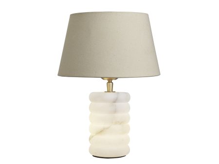 Alabaster Dual Lit Table Lamp For Sale