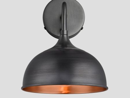 Chelsea Dome Wall Light - 8 Inch - Pewter & Copper Fashion