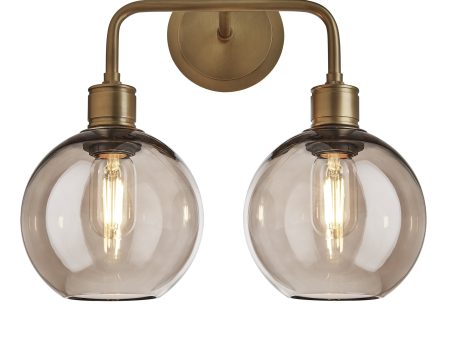 Albany Smoked Glass Globe Double Wall Light - 7 Inch - Mocha Fashion