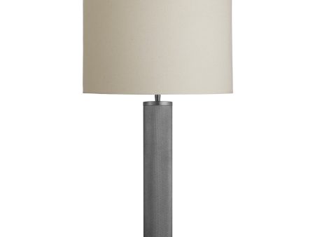 Knurled Pillar Table Lamp - Pewter Online Hot Sale