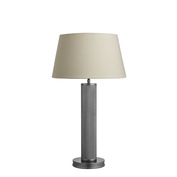 Knurled Pillar Table Lamp - Pewter Online Hot Sale