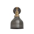 Brooklyn Cone Wall Light - 7 Inch - Pewter For Sale