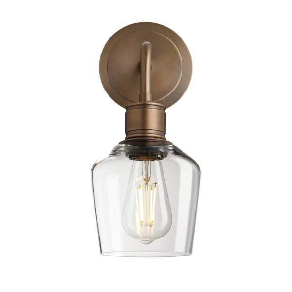 Albany Glass Schoolhouse Single Wall Light - 5.5 Inch - Clear on Sale