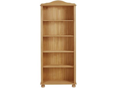 Chester 5 Shelf Wood Open Bookcase with Adjustable Shelves For Cheap