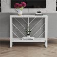 Brielle Console Table with 2 Shelves and Metal Base on Sale