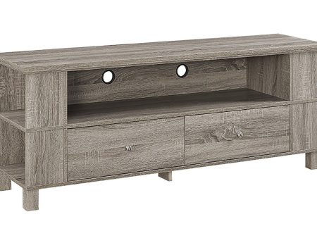 Walker Edison 60  Wood TV Media Stand Storage Console - Driftwood Online Sale