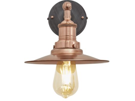 Brooklyn Flat Wall Light - 8 Inch - Copper Fashion