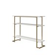 Olten Console Sofa Table with 3 Open Shelves and Metal Frame For Discount