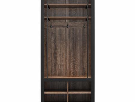 Hoffmann Entryway Hall Tree with Bench and Storage Cubbies Online Hot Sale