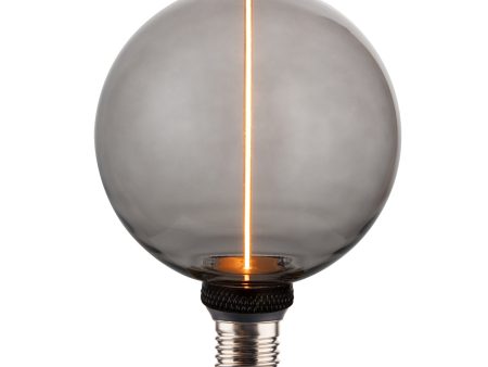 LED Single Filament Dimmable  Bulb - 3.5W E27 Globe G125 - Smoke For Sale