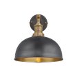 Brooklyn Dome Wall Light - 8 Inch - Pewter & Brass Online now