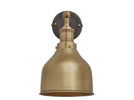 Brooklyn Cone Wall Light - 7 Inch - Brass Online