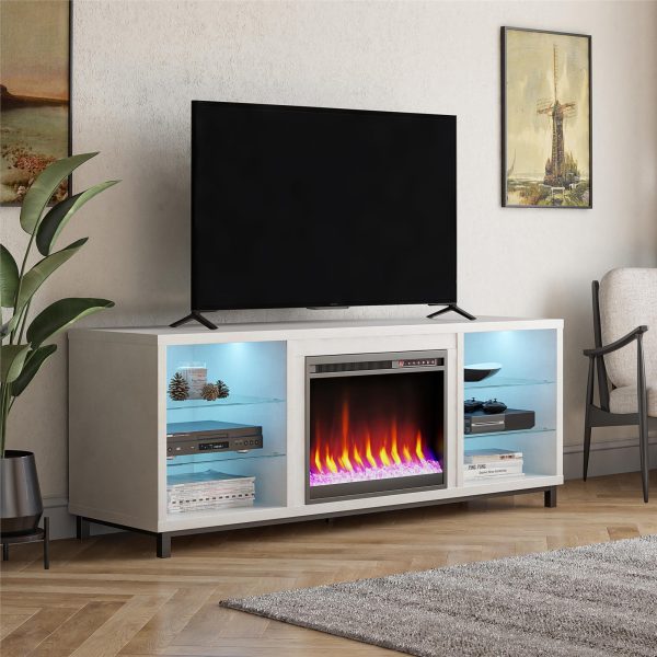 Lumina Fireplace TV Stand for TVs up to 70 Inch with 7 Color LED Lights Supply