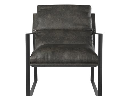 Uptown Varick Faux Leather Accent Chair Online Sale