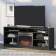 Hendrix 65 Inch TV Stand with Electric Fireplace Insert and 6 Shelves Cheap