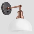 Brooklyn Opal Glass Dome Wall Light - 8 Inch Online Sale