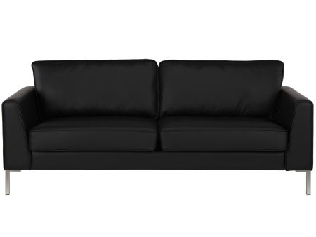 Monroe Faux Leather Sofa with Stainless Steel Legs Sale