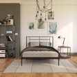 Praxis Metal Bed with a Geometric Headboard on Sale