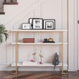 Olten Console Sofa Table with 3 Open Shelves and Metal Frame For Discount